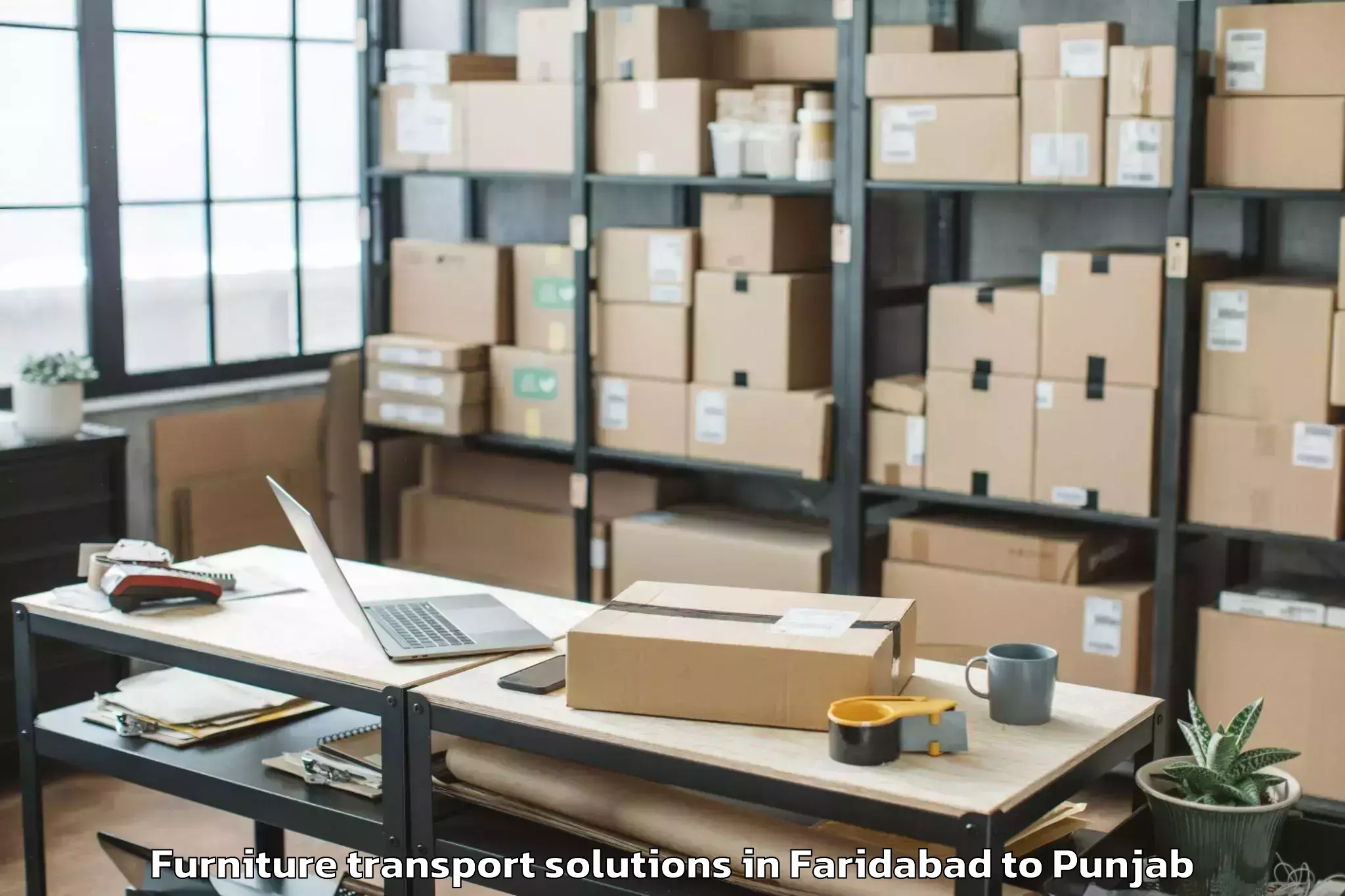 Affordable Faridabad to Khanna Furniture Transport Solutions